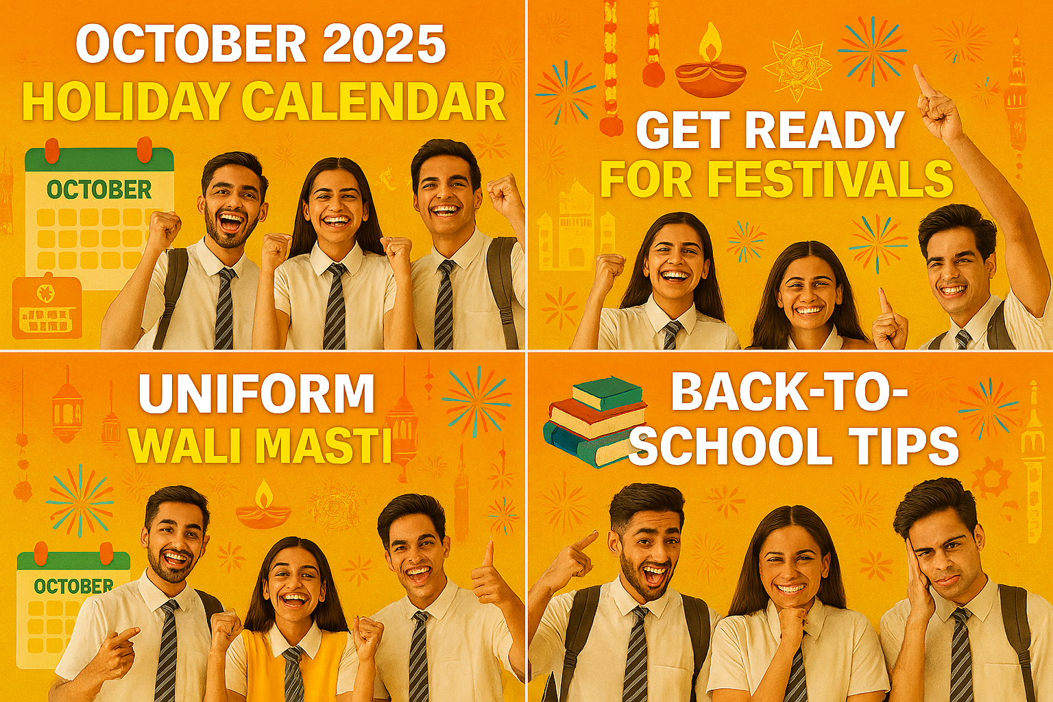 Full list of school holidays in October 2025
