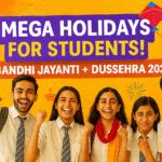Schools Shut for 4 Days Gandhi Jayanti Dussehra Mega Holidays 2025