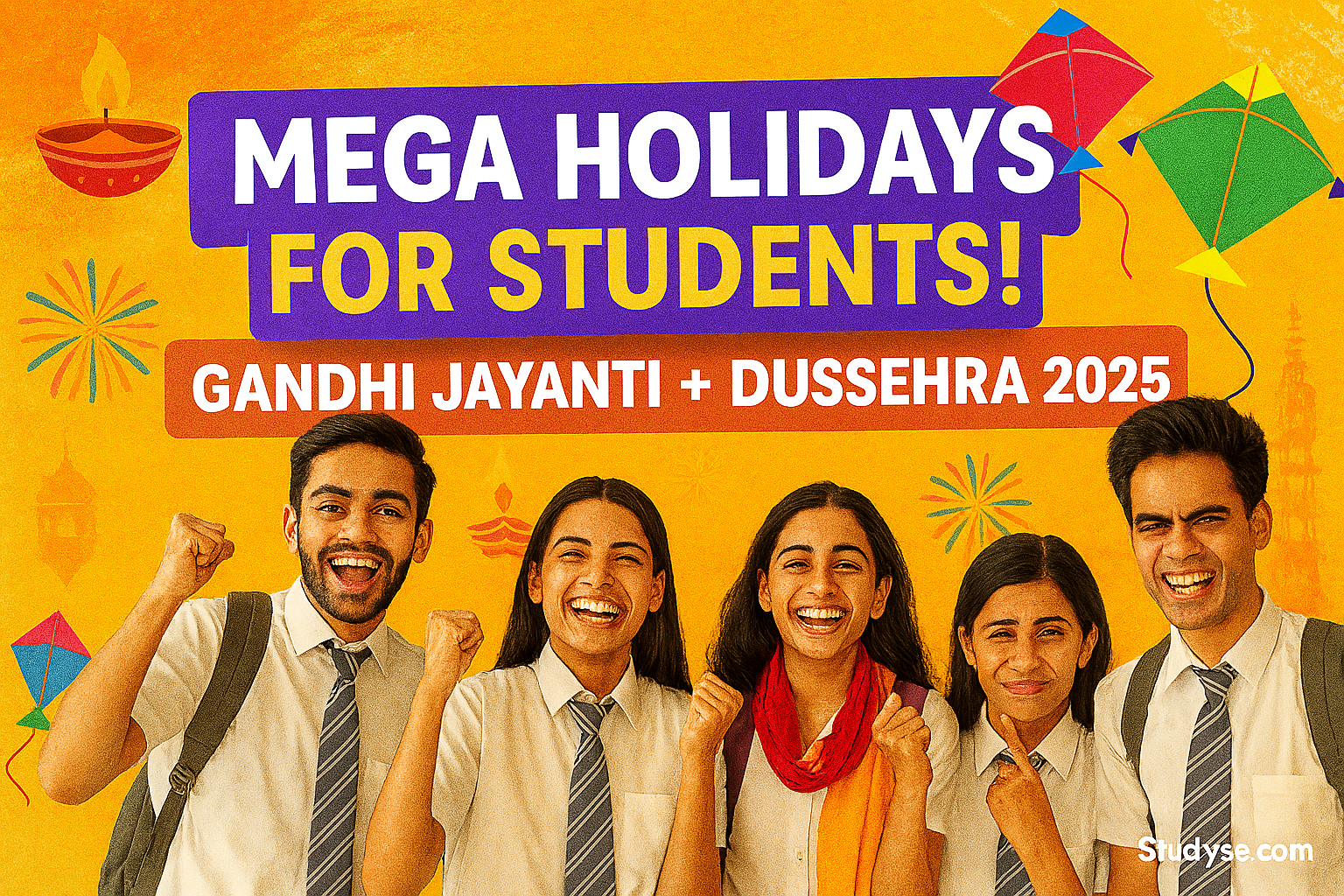 Schools Shut for 4 Days Gandhi Jayanti Dussehra Mega Holidays 2025